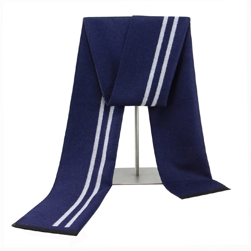 

Scarf for Men,Wool-like Fabric Scarf, Winter Vertical Striped Scarf, Korean-Style Double-Sided Simple Men's Scarf, Warm Scarf