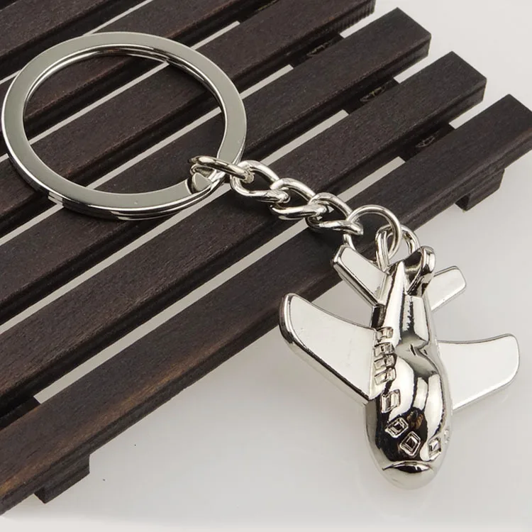

Aviation Aircraft Key Buckle Originality Personality Simulation 3d Small Aircraft Key Buckle Metal Key Ring Sweep Code Gift