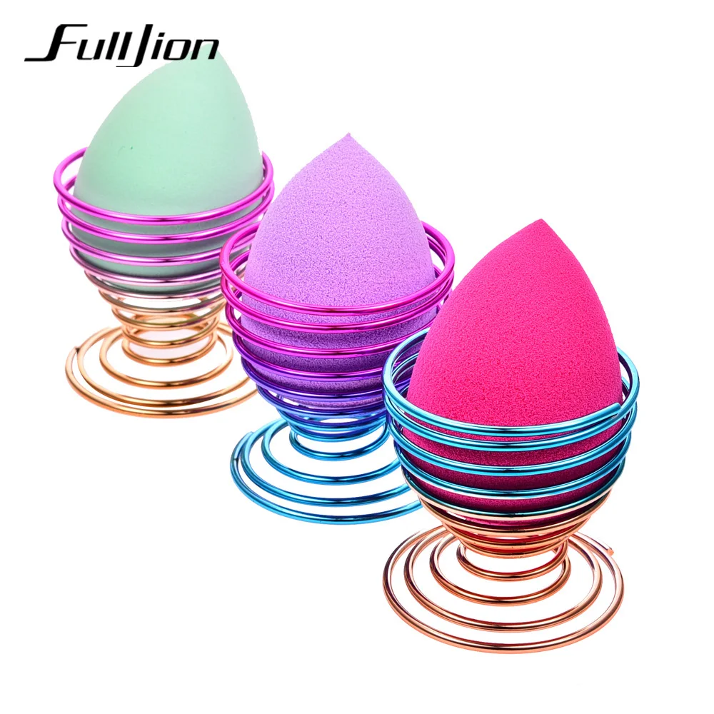 Fulljion Natural Cosmetic Puff Rack Makeup Beauty Egg Powder Sponge Display Stand Storage Make Up Sponge Drying Stand Holder