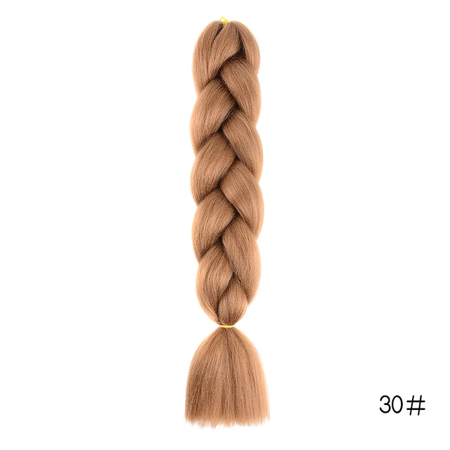 Hair Braid Synthetic Jumbo False Braid Pre Stretched Afro Wholesale Ombre Braiding Hair Extensions  Color Dreadlocks 4/30HL