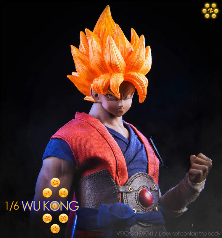 Коллекционная 19XG41 1/6 японский аниме Dragon Ball WU KONG Head& Clothes аксессуар прямой/Strabismus Eyes версия для фанатов