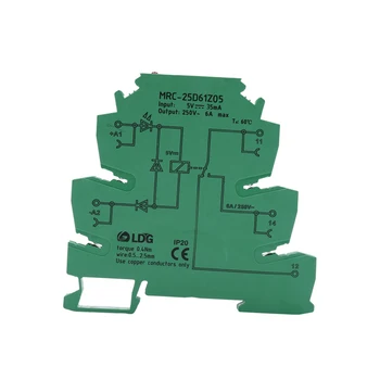 

MRC-25D61Z05 10pcs 5VDC Smart PLC Programmable Module Relay Switch Board 6A 250VAC/DC Ouput LED Coil Voltage Relay Din Rail