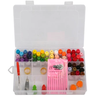 

50/100 Colors Embroidery Cross Stitch Thread Kit Mini Line Group With Threader Thimble Sewing Needles Scissors Sewing Kit with B