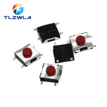 

1000pcs 6*6*3.1 mm SMD Switch 4 Pin Touch Micro Switch Push Button Switches Red SMD Tact Switch 6x6x3.1mm