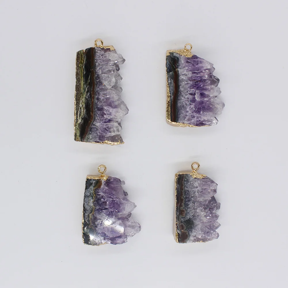 Natural stone  flower bud gold jewelry accessories necklace pendant accessories ladies gifts each 4