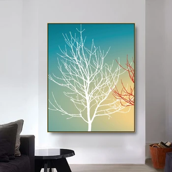

Cassisy Canvas Art Painting Tree branch silhouette Nordic Art Poster Picture Wall Decor Modern Home Decoration For Living room