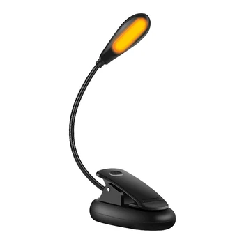 

LED Reading Light Mini USB Rechargeable Office Headboard Night Lamp Bedside Kids Eye Protection Battery Powered Clip On Flexible