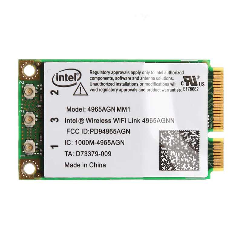 

Dual Band 2.4 GHz/5 Ghz 300Mbps WiFi Link Mini PCI-E Wireless Card For Intel 4965AGN NM1