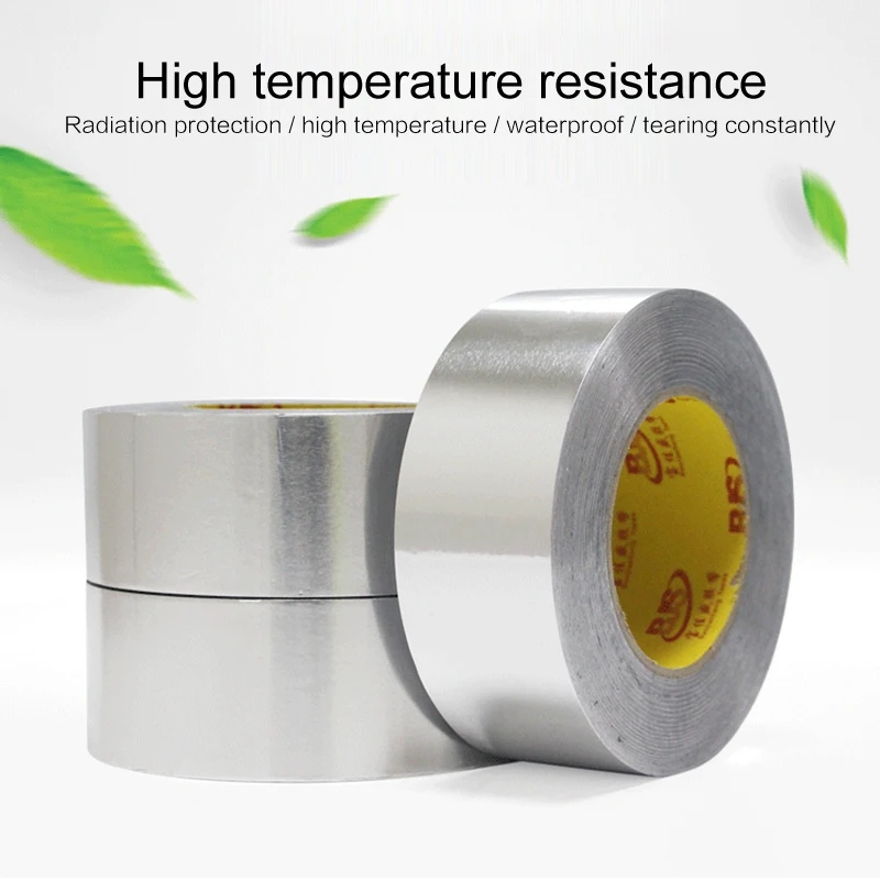 

Butyl Aluminum Foil Seal Tape High Temperature Resistant self Adhesive Tape Super Strong Waterproof Magic Pipe Repair Tape 20M