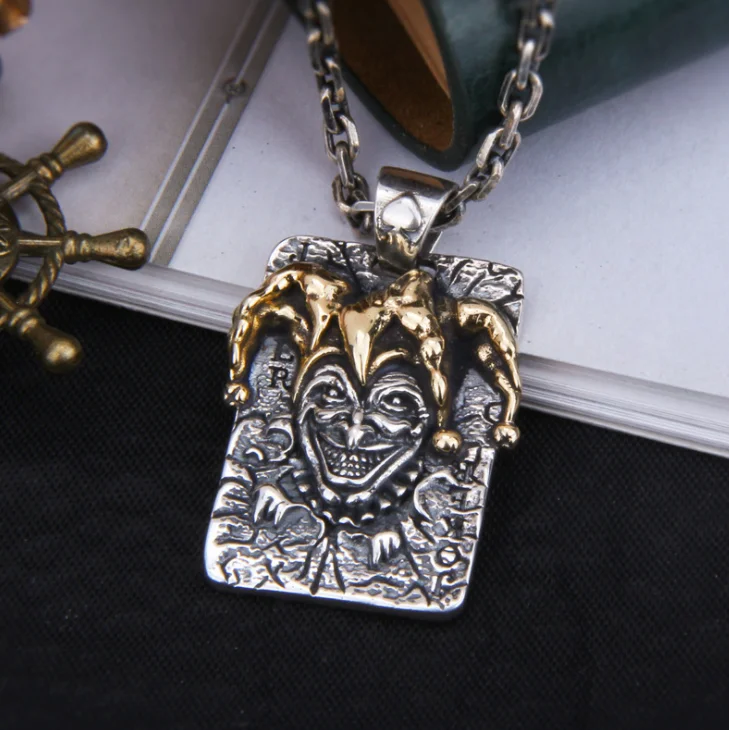 Waliicorners Fashion Poker Ace Evil Clown Pendant Retro Personality Pendant Men's Necklace Pendant Classic 13 Hf991a279eb2c4d5087be597c41c10af4I