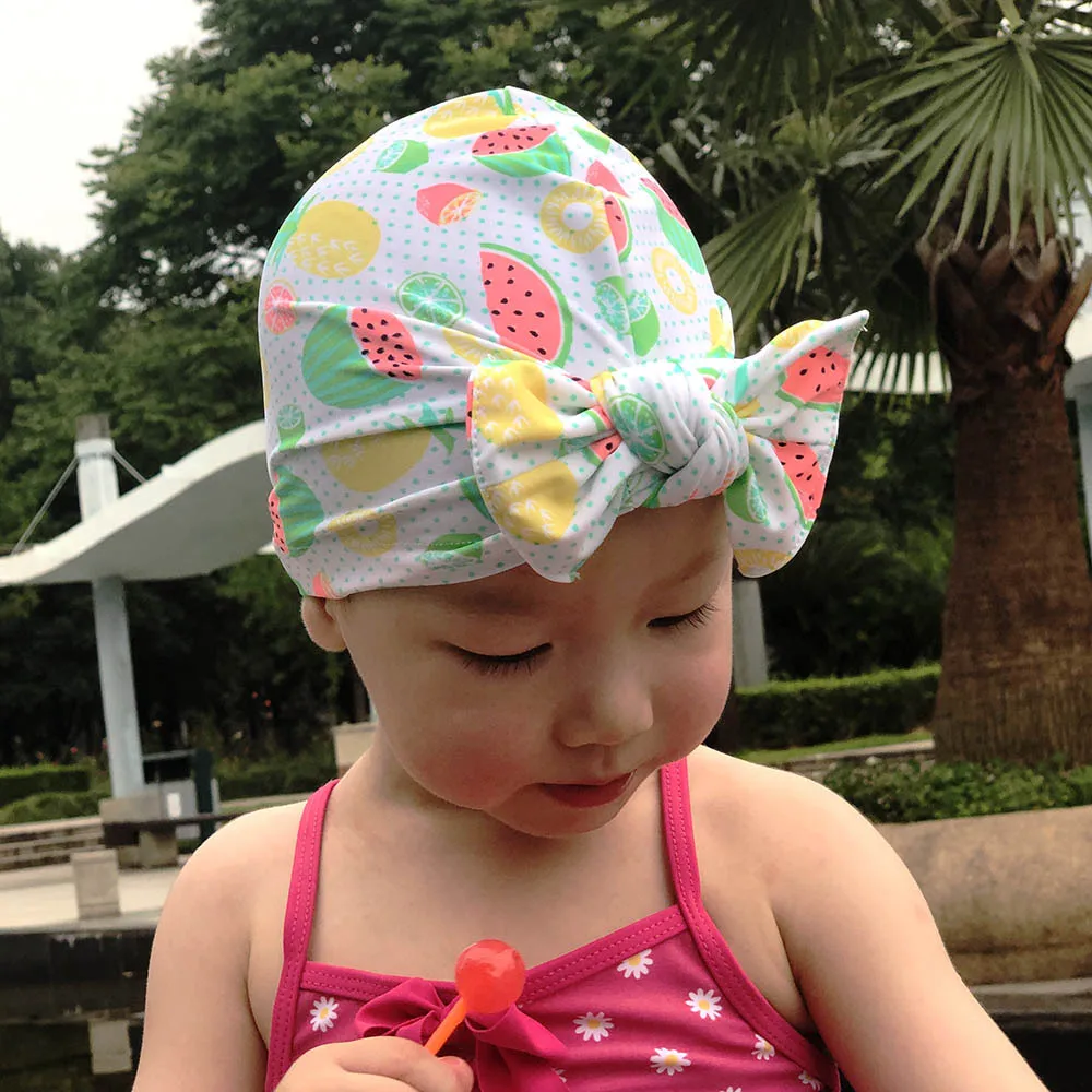 От 0 до 6 лет Детские шапочки для плавания, с бантом, с проектом из мультфильма, Плавание ming шапки для маленьких девочек Плавание ming шапки купальные шапочки для купания для детей