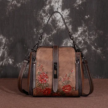 

New Style WOMEN'S Leather Bags Retro Women's Handbag Cowhide Fashion Shoulder Bag