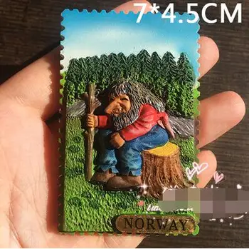 

Hot Selling New Magnetic Time Europe Norway Tourism Commemorative Scenery Fridge Magnet Whiteboard Sticker Home Decor Souvenir