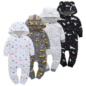 

Elvesnest Hooded Baby Rompers Cartoon Newborn Baby Girl Clothes Cotton Long Sleeve Toddler Romper Spring Autumn Infant Clothing