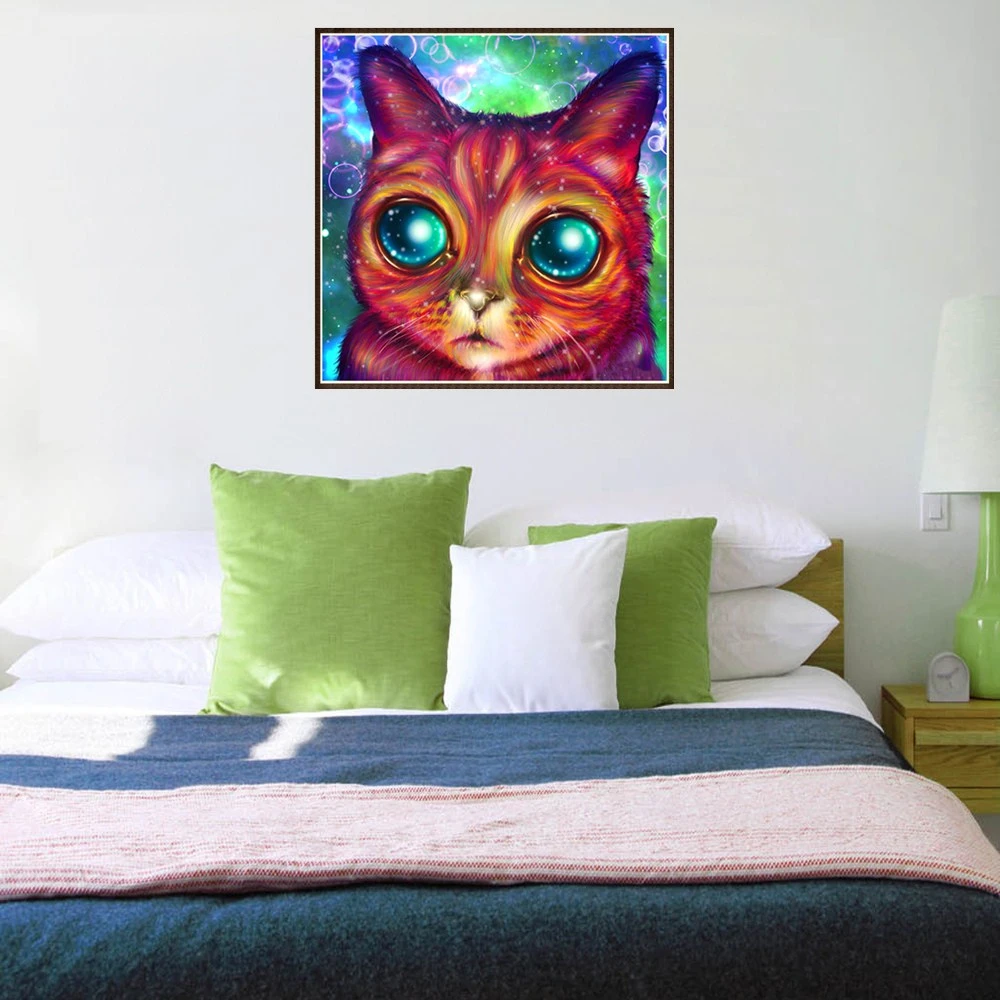 diamond painting kits 20x20cm Kitten in cup 3