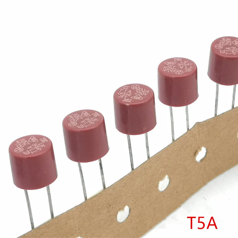 20Pc Montés Dip2 Micro Miniature Lente Fusible T6.3A 6.3A 250V Rouge[H537] - Auto