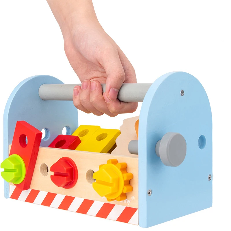 Kids Toolbox Toy Wooden Pretend Game Puzzle Montessori Disassembly Set Simulation Multifunctional Repair Carpenter Tool Boy Gift 2 Kids Toolbox Toy Wooden Pretend Game Puzzle Montessori Disassembly Set Simulation Multifunctional Repair Carpenter Tool Boy Gift 2