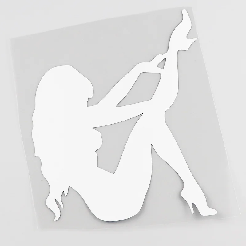 

15*18cm Black/White Sexy Girl Reflective Stickers Car Tail Scratch Decorative Stickers Decal Vehicle Sticker Auto Accessories