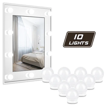 

Portable 5V Vanity Lights USB Rechargeable Hollywood Front Mirror Bulb Light Touch Sensor Dimmable Dressing Table Mirror Lamp