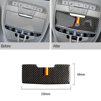 

Carbon Fiber Car Roof Reading Lamp Cover Trim 2015-2019 For Benz C Class W205 GLC X253 Dome Light Decoration Decals