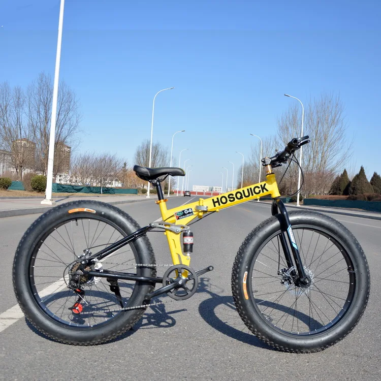 Perfect New brand 4.0 wide fat tire downhill mountain beach snow bicycle outdoor sport 20/26 inch 27 speed folding bike 11