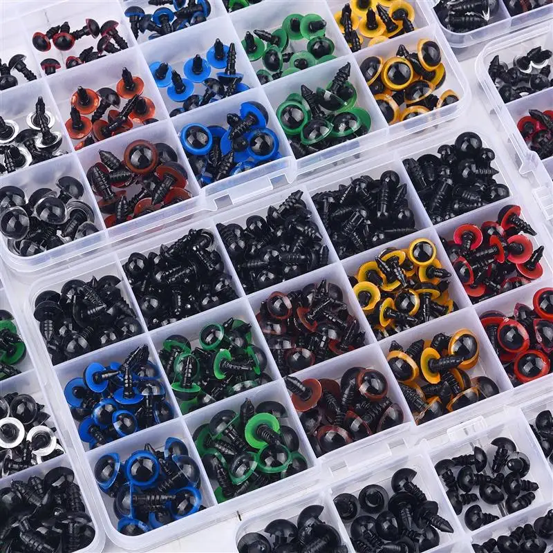 Plastic Safety Eyes 100pcs 10mm Eyeball Doll Accessories Black For Toys 6mm 8mm 12mm DIY Funny Toy Eyes Animal