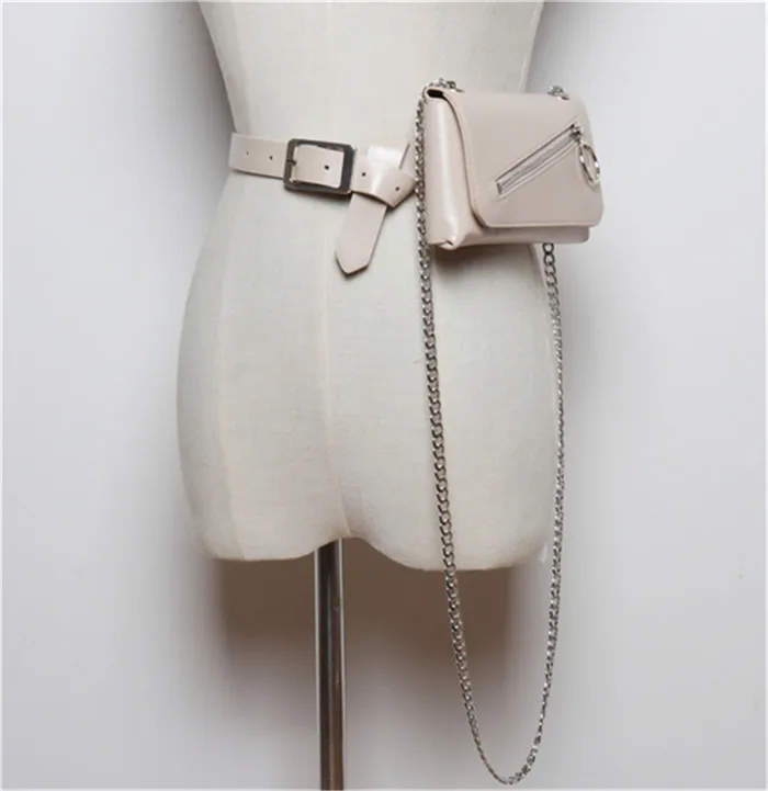 Mihaivina/черная сумка на пояс для женщин, Кожаная поясная сумка, модные женские сумки на цепочке, сумки на плече на груди, телефон heuptas - Цвет: Apricot