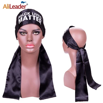 

Alileader 1/2 Pcs Black Lives Matter Satin Edge Laying Scarf Wrap 140Cm Satin Edge Scarves For Wigs High Quality Wig Grip Band