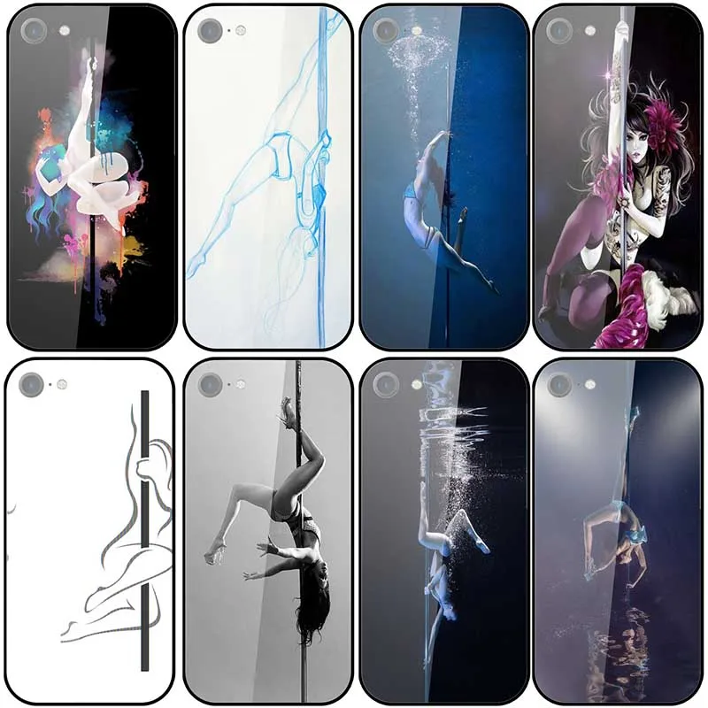 Just Pole Dancing Tempered Glass Mobile Phone Cases for Apple iPhone 8 7 5 5S SE 2020 6 6S Plus X XR XS 11 12 Pro Max 10 | Мобильные