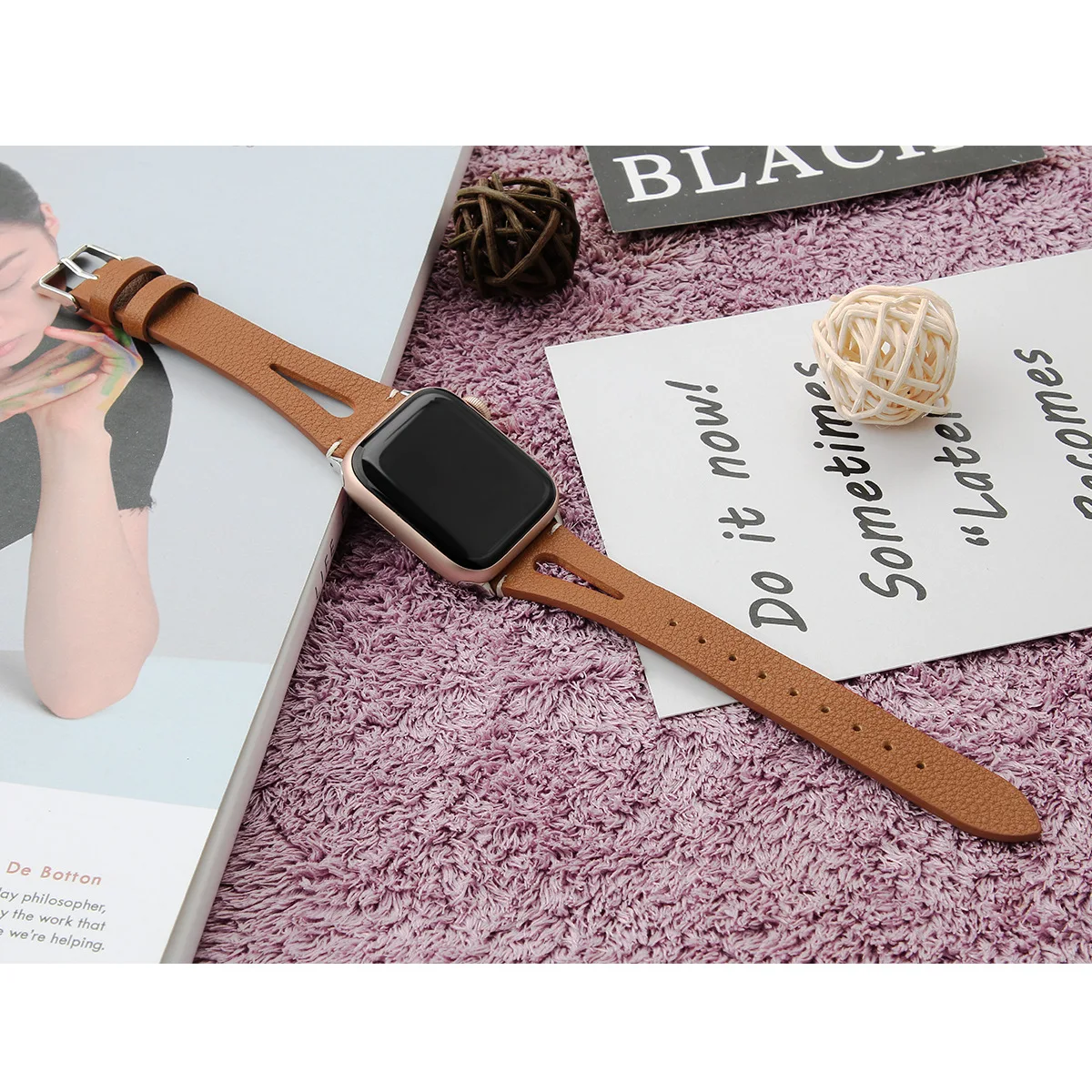 Кожаный браслет для Apple Watch 42 мм 38 мм 44 мм 40 мм сменный мужской Т-образный ремешок для iWatch серии 5 4 3 2 1 женский мужской браслет