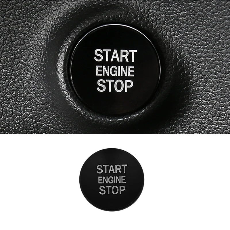 Premium Car Engine One-Click Start Stop Button Ring Cover Trim Sticker