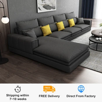 Modern Living Room Sofa L Shaped 1