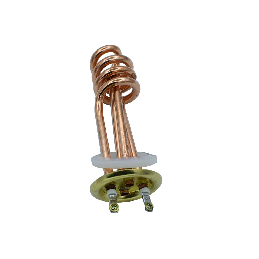 Red Copper Spiral Water Heating Element 63mm Ring Flange Diameter 220v 3kw  For Water Boiler Electric Water Tube Heater - Solar Controllers - AliExpress