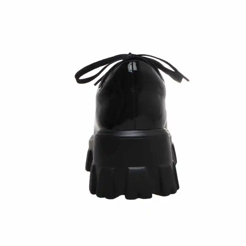 Krazing pot/Модная брендовая обувь для отдыха из натуральной кожи на шнуровке; однотонная Вулканизированная обувь на платформе с круглым носком для молодых девушек; L66
