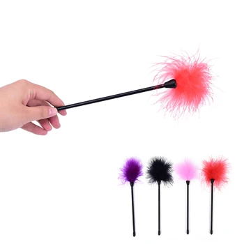 Bird Feather Clit Tickler Spanking Sex Toy Feather Flirting Tickler Sexy Whip Flirt Soft Ticklers Slave Flogger 3