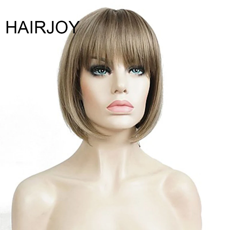 HAIRJOY  2 Colors Purple Blonde 60cm Long  Straight High Temperature Fiber Synthetic Hair Cosplay Wig