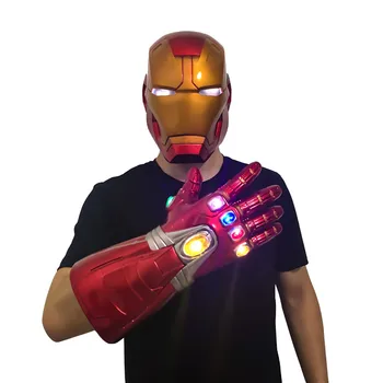 

1:1 Avengers Endgame Iron Man Cosplay Helmet Tony Stark Marvel Superhero Touch Sensing Mask with LED Light Man Motorcycle Helmet