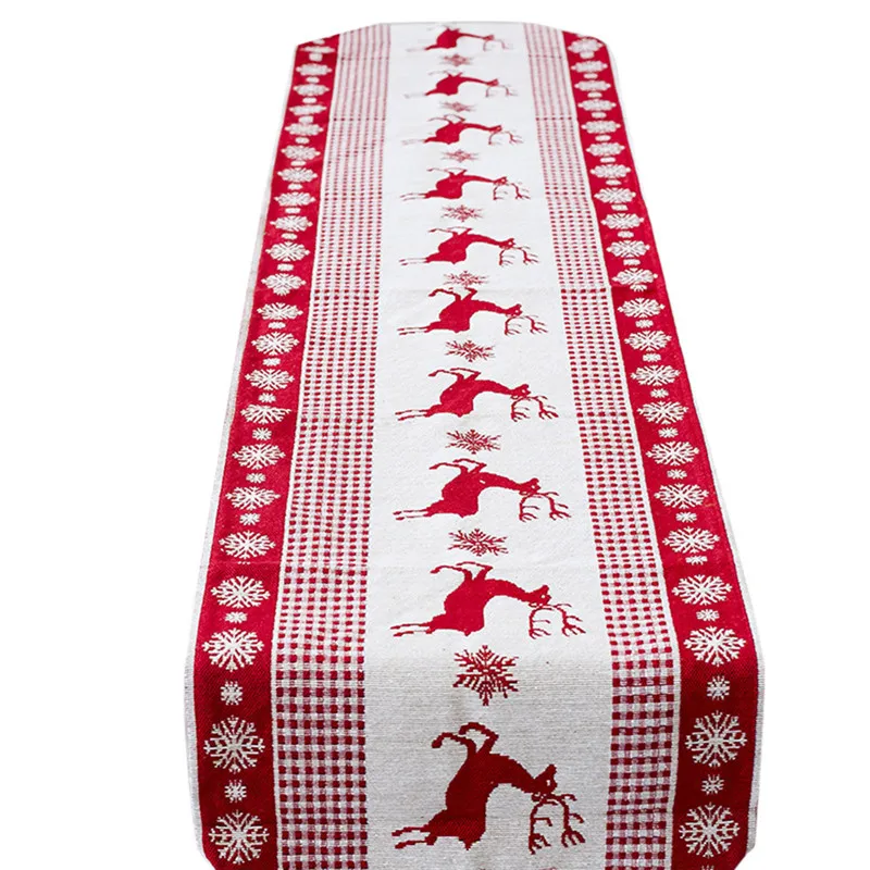 B Настольная дорожка 35x175 см, рождественские льняные скатерти с буквенным принтом, вечерние скатерти с флагом, рождественские украшения для дома#4O10 - Цвет: B