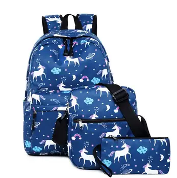 

3pcs Fashion School Bags For Girls Boys Backpacks Kids Bags Child Schoolbag Big Capacity Travel Bags Rucksack Children BookBags