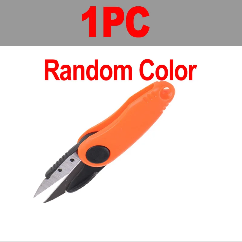 1 pc (random color) Рыболовные ножницы, аксессуары для ловли карпа, резцы для резьбы, складная леска, машинка для стрижки, портативный инструмент, снасти, снасти - Цвет: 1 pc (random color)