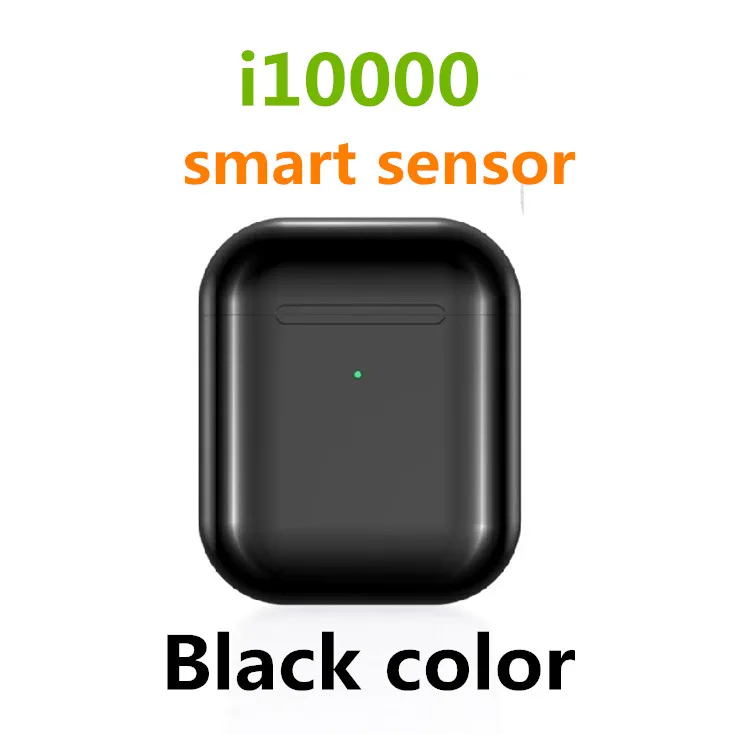 black i0000-tws i10000 tws 1:1 Смарт сенсор 8D бас всплывающие беспроводной зарядки Bluetooth наушники pk W1i1000 i200 i5000 i9000 tws - Цвет: black i0000-tws
