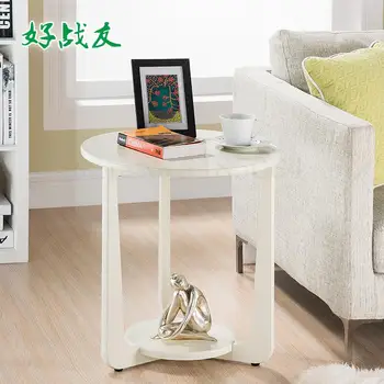 

American Sofa Side Table European-style Simple Round Coffee Table Small Coffee Table Living Room Side Small Apartment Bedside Co