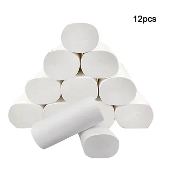 

12Rolls Tissue Toilet Paper 5 Layers Toilet Paper Table Kitchen Pape Eco Friendly Soft Table Kitchen Cleaning Paper