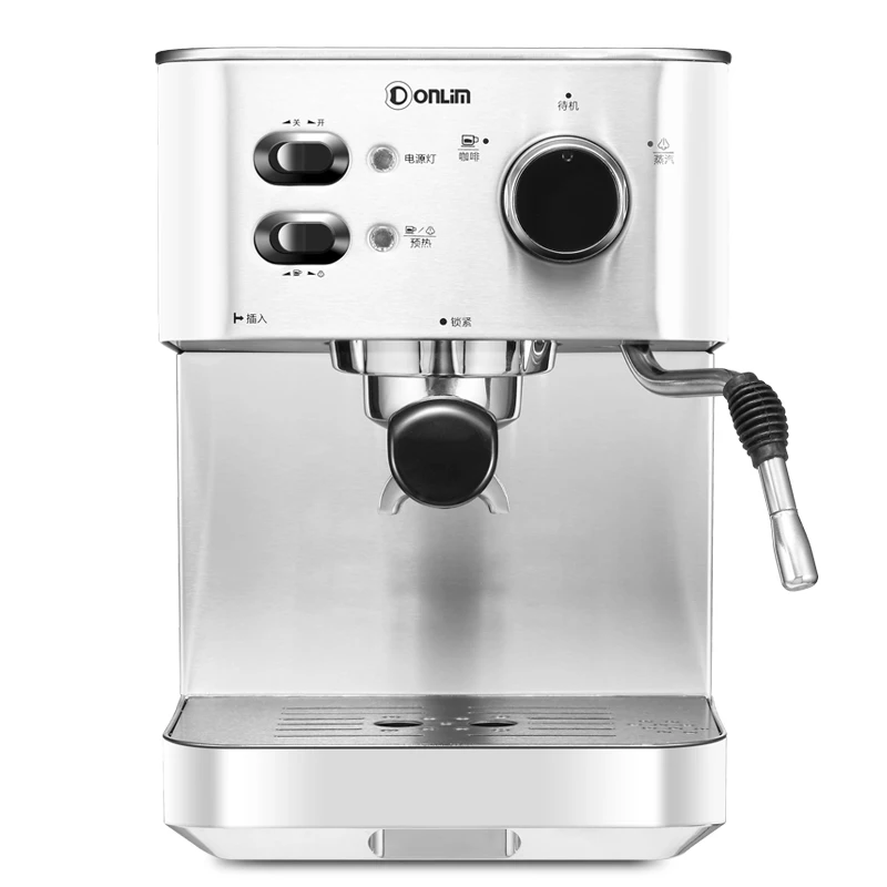 

20Bar Coffee Maker Machine Italian Household Commercial Semiautomatic High Power 1050W Milk Frother Stainless Steel Steam Type