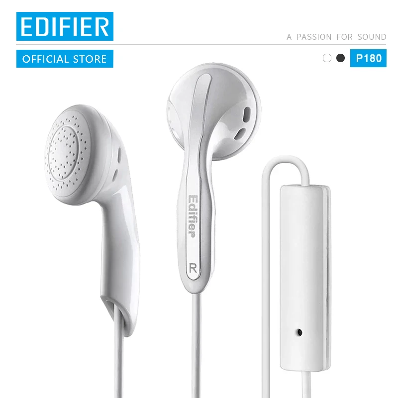 EDIFIER P180 наушники без спутывания провода включает из губки с легким управлением