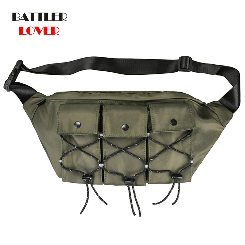 Men Function Tactical Chest Bags Male Reflective Messenger Bag Female Phone Shoulder Bags Women Chest Pack High Capacity Pockets