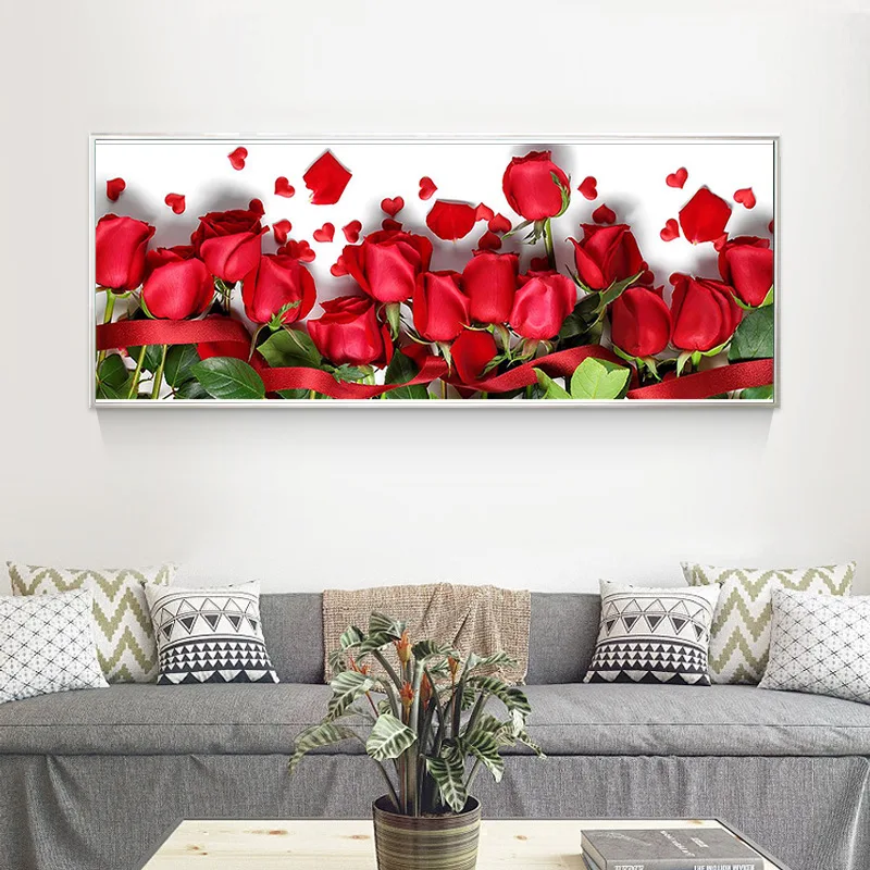 

New Style Blossoming Rose Cross Stitch Diamond Painting a Generation of Fat Recruitment Agent Manufacturers Direct Selling