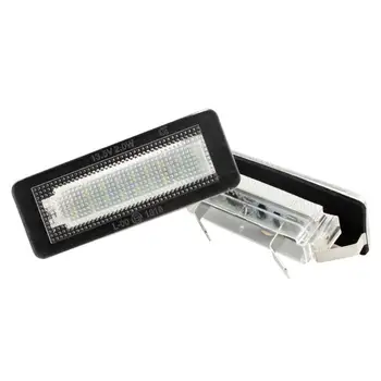 

2x LED 18SMD 6500K 3W 12V License Plate Number Lamps Error Free White Light for Benz Smart Fortwo W450 W451 W453