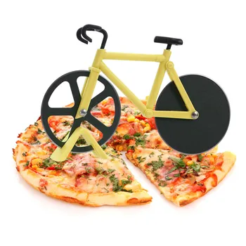 

Creative Road Bicycle Shape Pizza Cutter Chopper Slicer Stainless Steel Kitchen Bike Pizza Cutter Tools Kitchen Tools