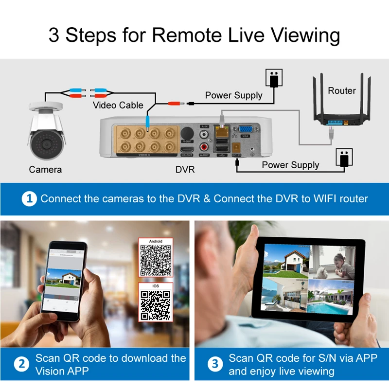 Jennov 4CH 1080P AHD DVR комплект 2MP система видеонаблюдения 4 шт. уличные HD камеры 8 контактов NVR аудио P2P ночное видение HDMI CCTV